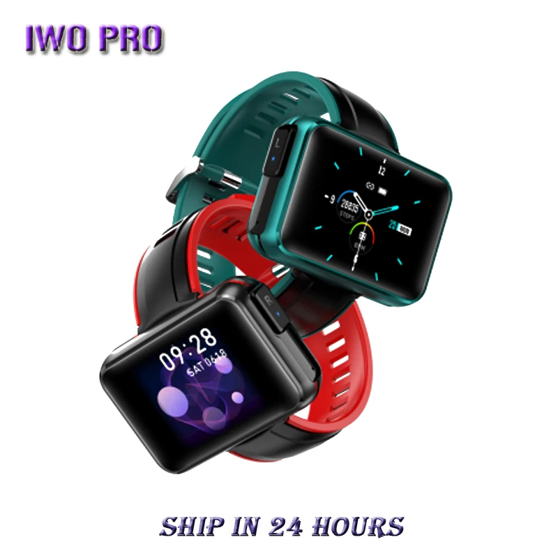 

IWO PR T91 TWS Wireless Bluetooth Headset Smart Watch Men 2020 1.4 Inch Big DIY Screen Bluetooth Call Weather Smartwatch