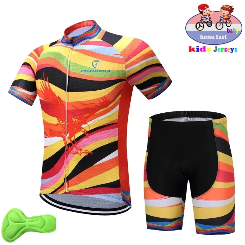 

2021 summer children's cycling wear children's short-sleeved sportswear mountain bike bicycle breathable and quick-drying suit