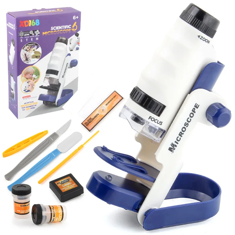 

Детский микроскоп, портативный съемный мини-микроскоп для изучения науки и обучения, маленький экспериментальный микроскоп, игрушка, лучши...