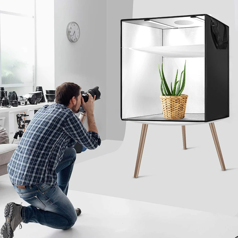 40/50/60 см LED Фотостудия софтбокс тент 3 вида цветов фон мини Портативный Студийный