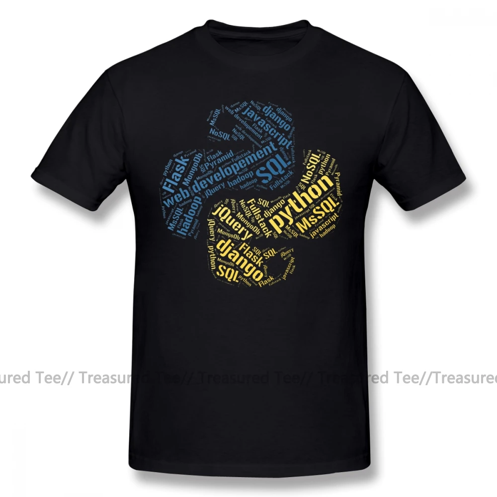 

Developer T Shirt Python Programmer T Shirt T-Shirt Basic Short Sleeves Tee Shirt Plus size Male Tshirt