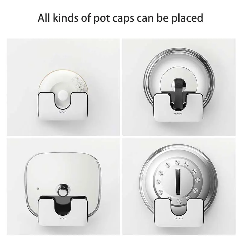 

Wall Mounted Kitchen Organizer Lid Rack ABS Punch-Free Dishes/Cutting Board/Lid Holder Kitchen Accessories For Convenience