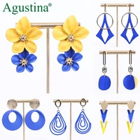 agustin blue earrings fashion jewelry drop earrings women long earrings boho earings dangle earring bohemian wholesale cute cc