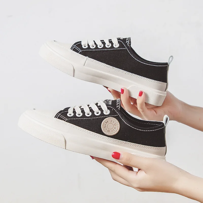 Кеды женские с низким вырезом кроссовки на платформе Вулканизированная подошва