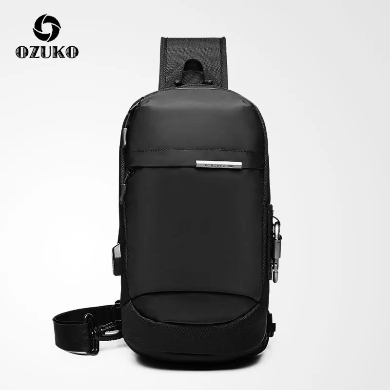 Сумка через плечо OZUKO Мужская водонепроницаемая Модный саквояж на