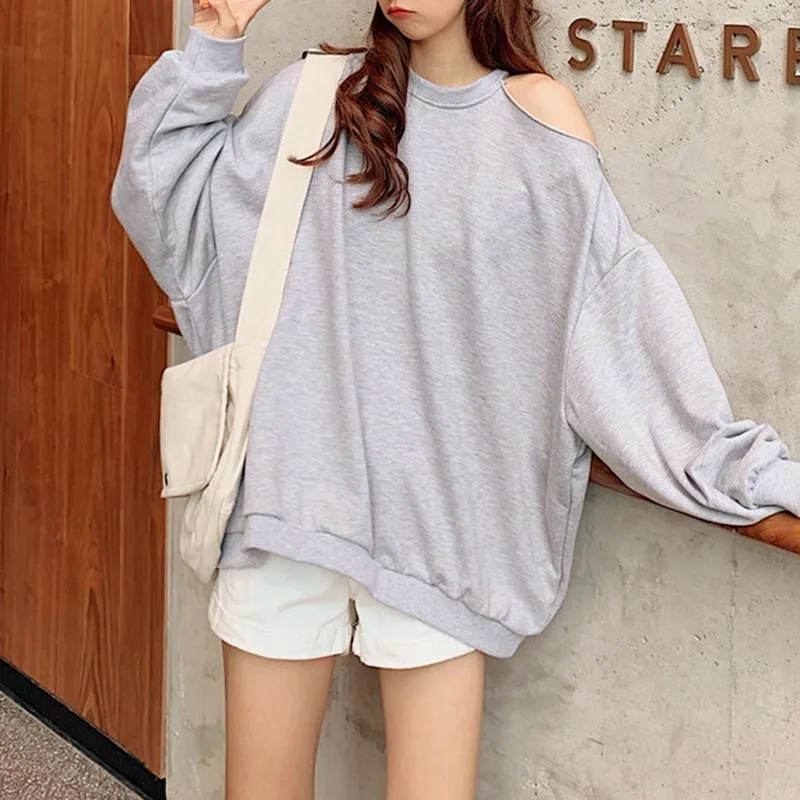 Женская толстовка в стиле хипстер повседневная одежда Корейском с длинным