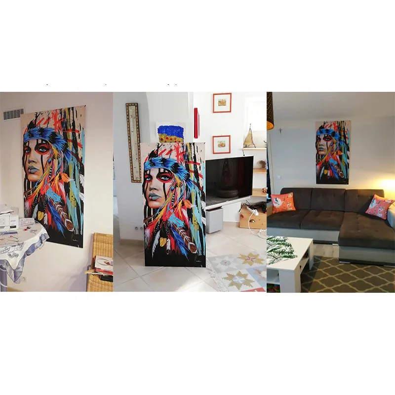 Картина на холсте современный настенный плакат принты красочные женские картины