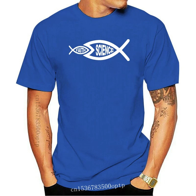 

New Women'S Tee Darwin Fish Science Eats Faith Womens Funny T Shirt Atheist Atheism Novelty Tops Short Sleeve Tees