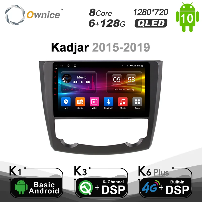 

6G+128G Ownice Octa Core Android 10.0 Car DVD Player GPS Audio Navigation for Renault Kadjar 2015 - 2017 DAB+ DSP 4G LTE SPDIF