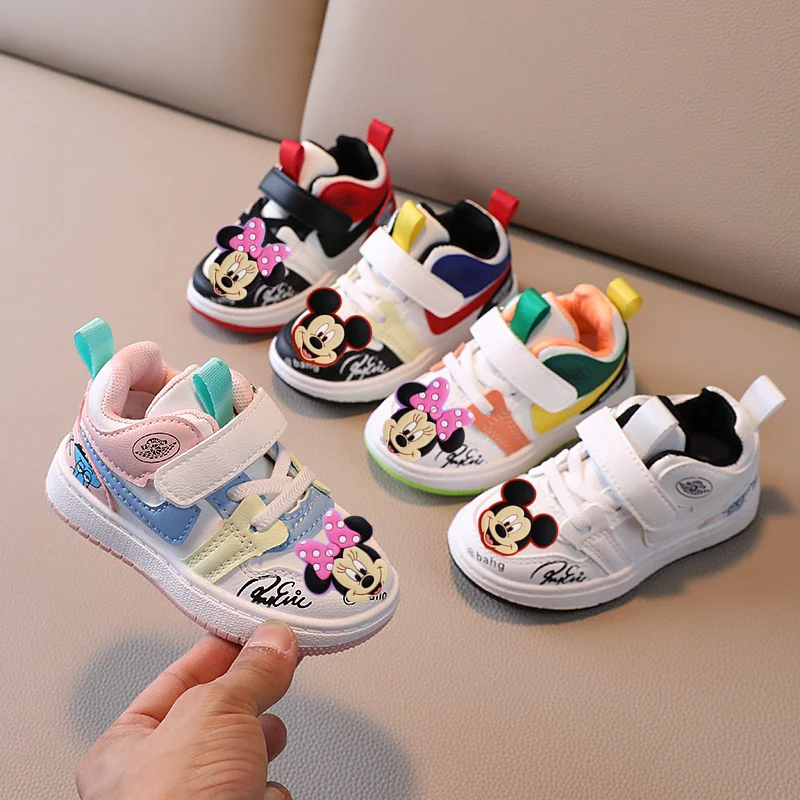 Туфли детские с Микки Маусом дышащие повседневная спортивная обувь для