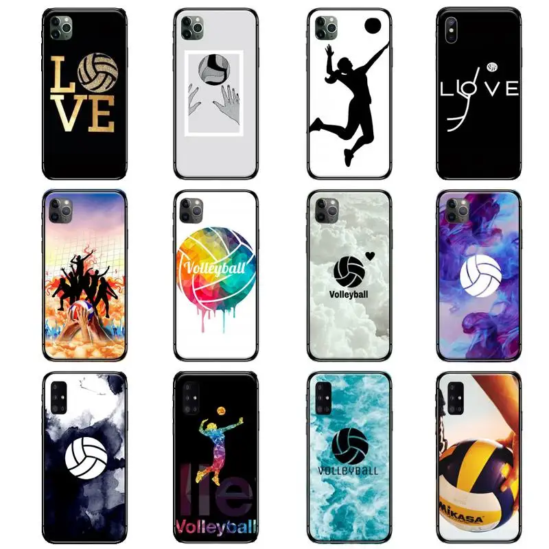 

Volleyball Painted sports ball Phone Case for iPhone Samsung Note S A 6 7 8 9 10 20 51 11 12 Pro XS MAX S Plus X XR Ultra