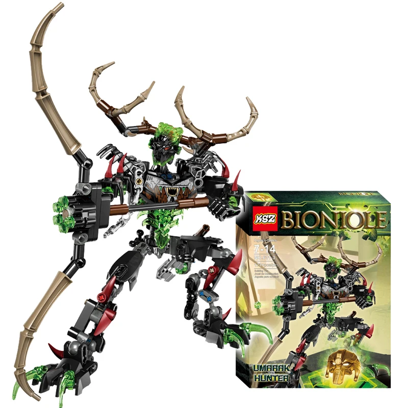 BIONICLE-figuras de acci&oacute;n de Umarak Hunter para ni&ntilde;os, Robot de bloques de construcci&oacute;n, juguetes para ni&ntilde;os, regalo de Navidad, Compatible con la marca principal 71310 172, unids/set-0