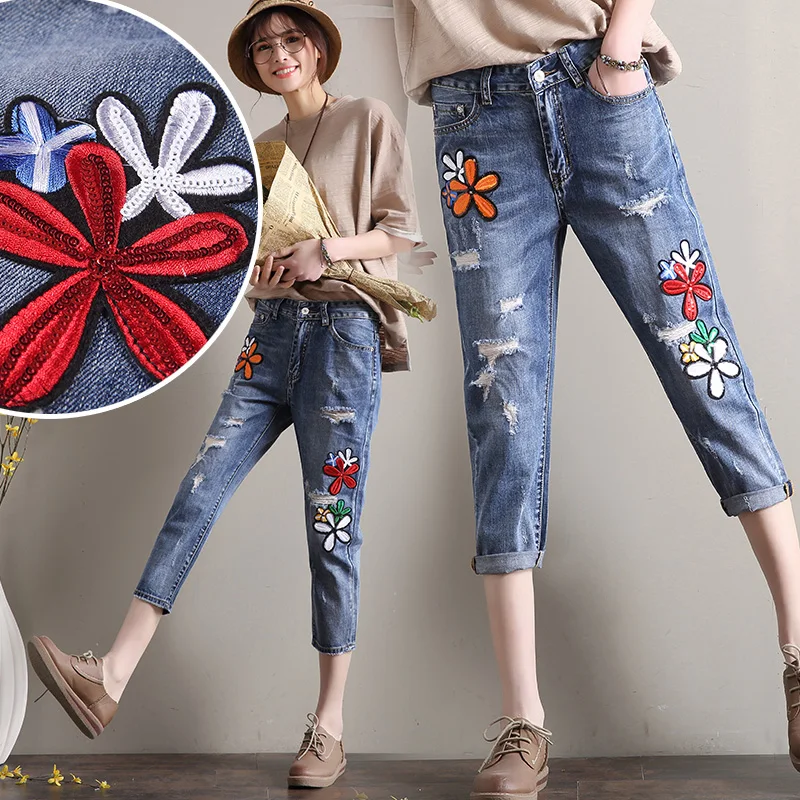 Синие джинсы для женщин летние повседневные уютные стильные свободные тонкие