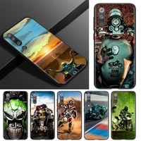 retro moto cross motorcycle silicone for xiaomi mi 11i 11 10t 10i 9t 9 note 10 ultra lite pro 5g se black soft tpu phone case