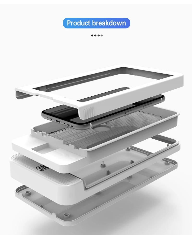 

Bathroom Wall Mounted Water-resistant Phone Case for Samsung Note 20 Ultra S20 S10 Note 10 Punch-free Phone Holder Shell Box