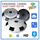 Беспроводная умная IP-камера OUERTECH, 1080P, WIFI, 360 градусов, двусторонняя аудиосвязь, панорамная, 2 МП, рыбий глаз, поддержка 64g app