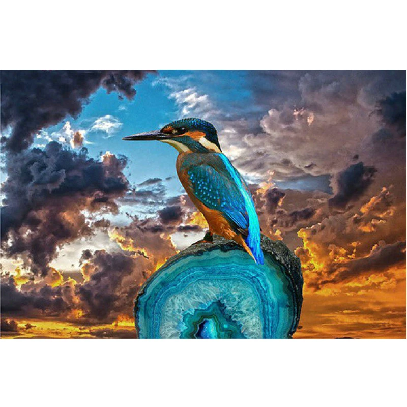 Алмазная 5D живопись Kingfisher полностью покрытая стразами 3D картина сделай сам