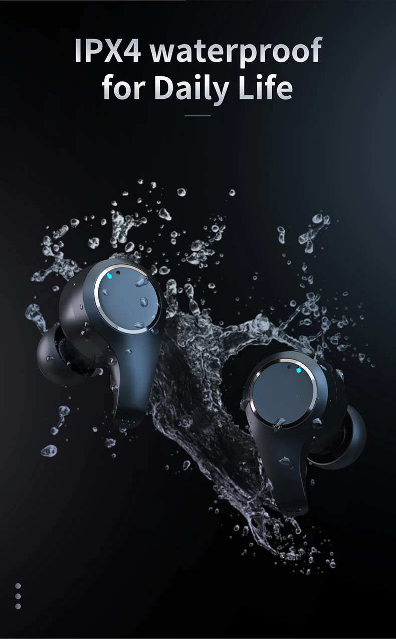 

ANC TWS V5.0 Bluetooth Earphones Wireless Waterproof Dual Mic Active Noise Cancelling Touch Adjust Volume Earbuds Headset Type-c
