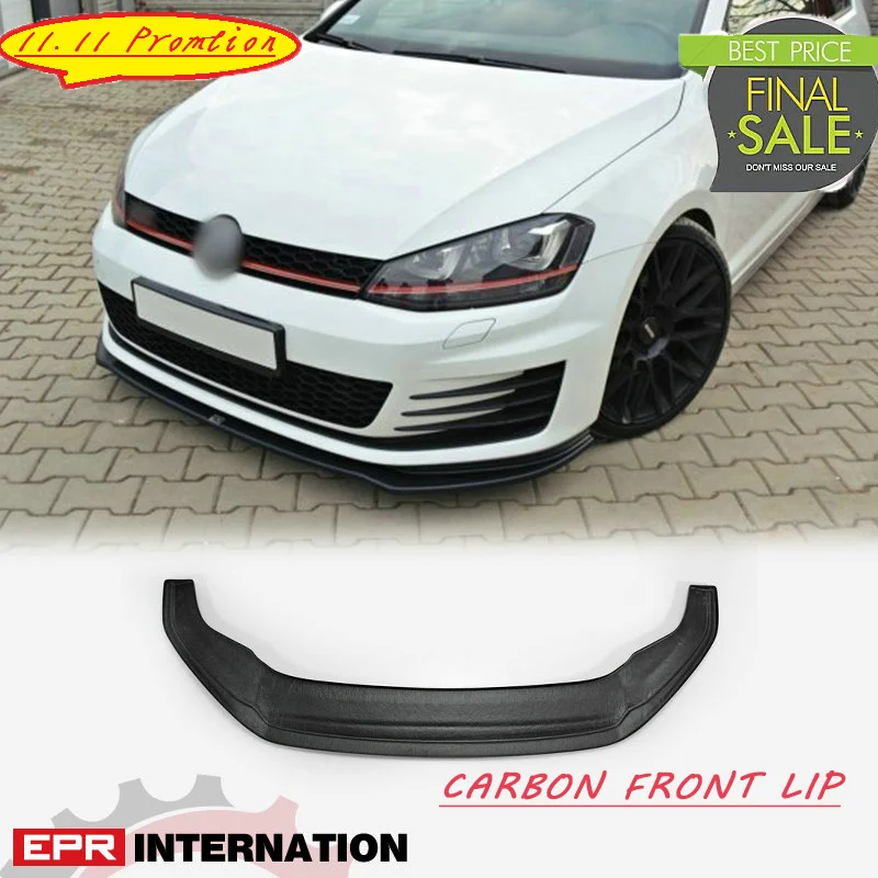 

(11.11Promotion)For VW 2016-2019 Golf 7.5 Facelifted GTI Type A Carbon Fiber/Fiberglass Front Bumper Lip Splitter (Facelifted)