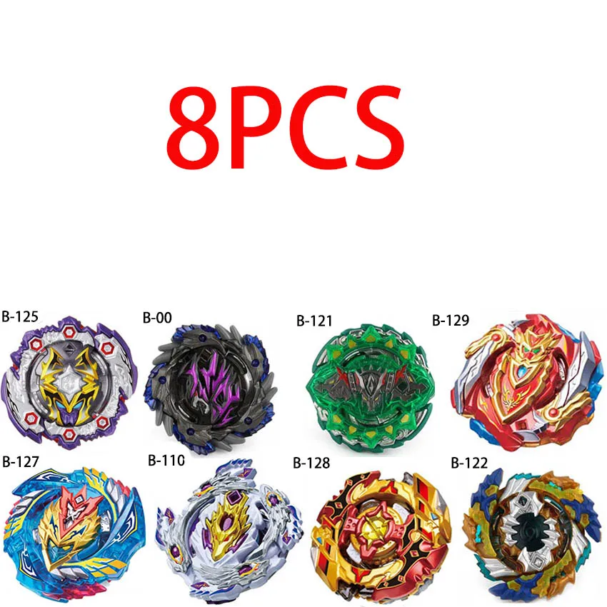 8pcs Новая комбинация Beyblade Burst набор игрушек Beyblades Арена Bayblade Metal Fusion 4D с пусковым устройством спиннинг топ игрушки - Цвет: 8pcs