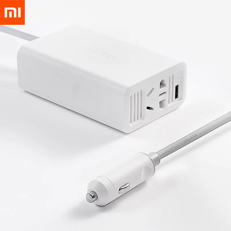 Xiaomi Mijia SMARTMI 100 Вт Портативный Инвертер автомобильного зарядного устройства преобразователь постоянного тока 12 В в переменный ток 220 В с 5 В/а usb портами для автомобиля с разъемом