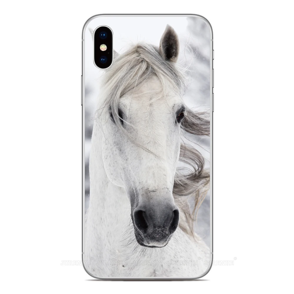 Чехол из силикона и ТПУ для черный белый цвет чехол в виде лошади Wiko вид 4 2 Go XL U Feel