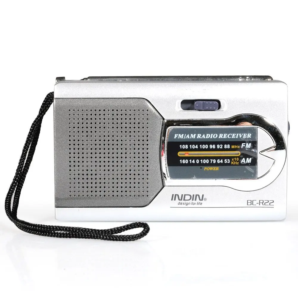 Карманное мини радио AM FM тонкий портативный приемник стереодинамики музыкальный