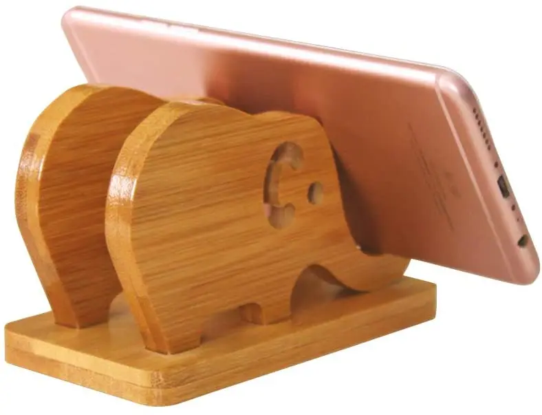 Бамбуковый Настольный органайзер аксессуары подставка для телефона с