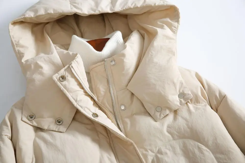 

Thcker Warm Fluffy Hooded Down Coats Female Original Oversized Long Duck Down Coats Thicker WarmCoat F71 For -20 Cold Weather