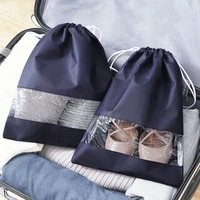 1 piece waterproof shoes bag for travel portable shoe storage bag organize non woven tote drawstring bag dolap organizer