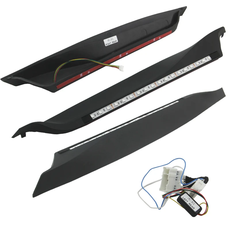 

SHUOKE LED Car Foot Light Ambient Lamp Remote Music Control Multiple Modes Automotive Interior Decorative Lights for Car Patrol