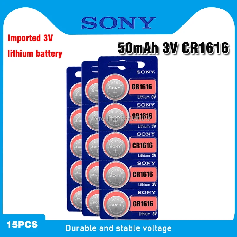 Батареи кнопочные Sony CR1616 литиевые элементы питания DL1616 ECR1616 LM1616 3 в EE6221 для часов