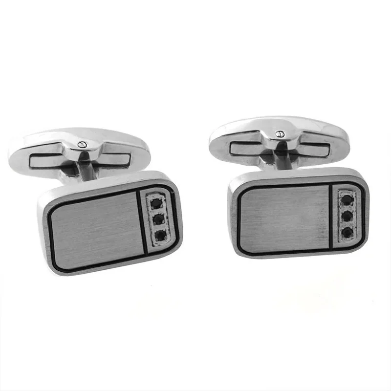 Runda 2020 модные запонки для рубашек мужских ювелирных аксессуаров с черным AAA CZ