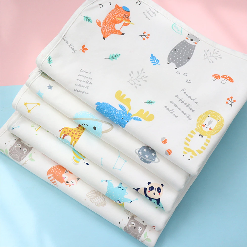 Cartoon Baby Urine Diaper Waterproof Changing Mat Cover 60*90 CM Reusable