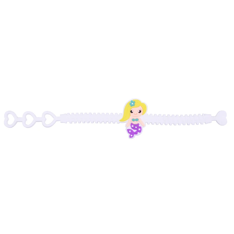 6pcs Mermaid B01 5 шт./лот, модный браслет с единорогом, силиконовый браслет, гибкая упаковка, браслет на свадьбу, день рождения, подарок для детей - Цвет: 6pcs Mermaid B01