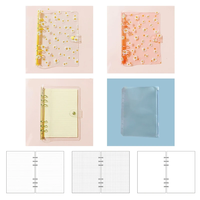 

45 Sheets/Pack a6 Loose-leaf Refill Paper Lined/Grided/Blank Optional Fit for All 6-ring a6 Loose-leaf Notebook Planner