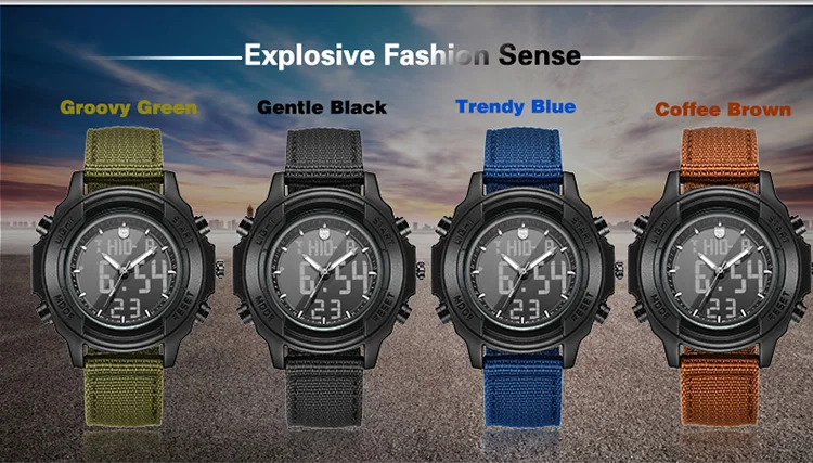 Мужские наручные часы ADDIES многофункциональные водонепроницаемые цифровые