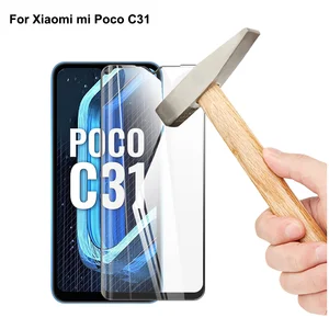 5pcs tempered glass for xiaomi mi poco c31 screen protector film glass for xiaomi mi pococ31tough protection glass cover