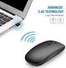Беспроводная мышь, Bluetooth перезаряжаемая мышь, мини-компьютер, бесшумная мышь, эргономичная мышь, USB оптическая мышь для ПК, ноутбука
