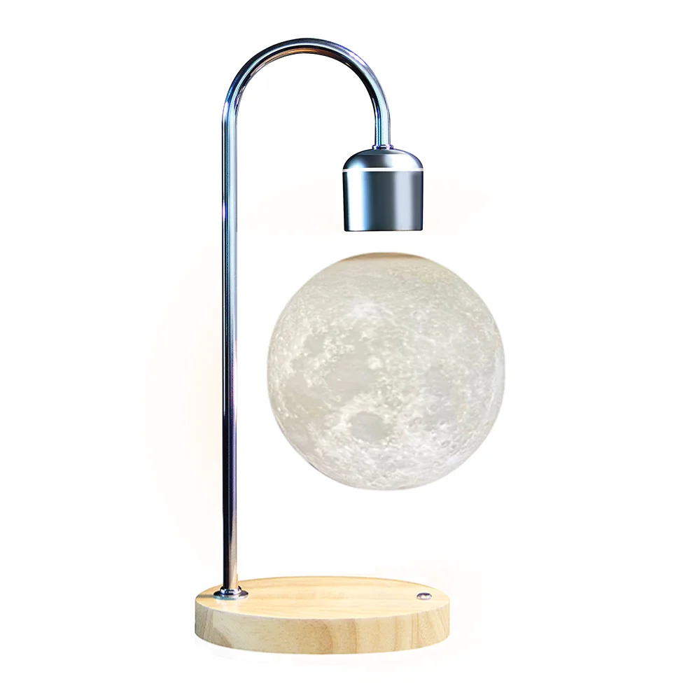 3D Moon Lamp Levitating Night Light Magnetic Levitation Desk Lamp Decorative Bedroom Table Lamp Led Bedside table lamp