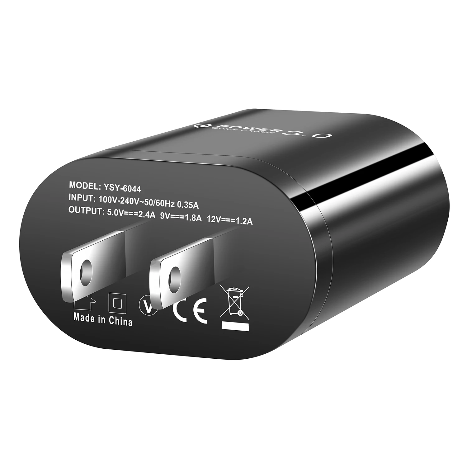 QC3.0 однопортовое быстрое зарядное устройство для мобильного телефона USB зарядное устройство для путешествий смарт-планшет зарядная головка