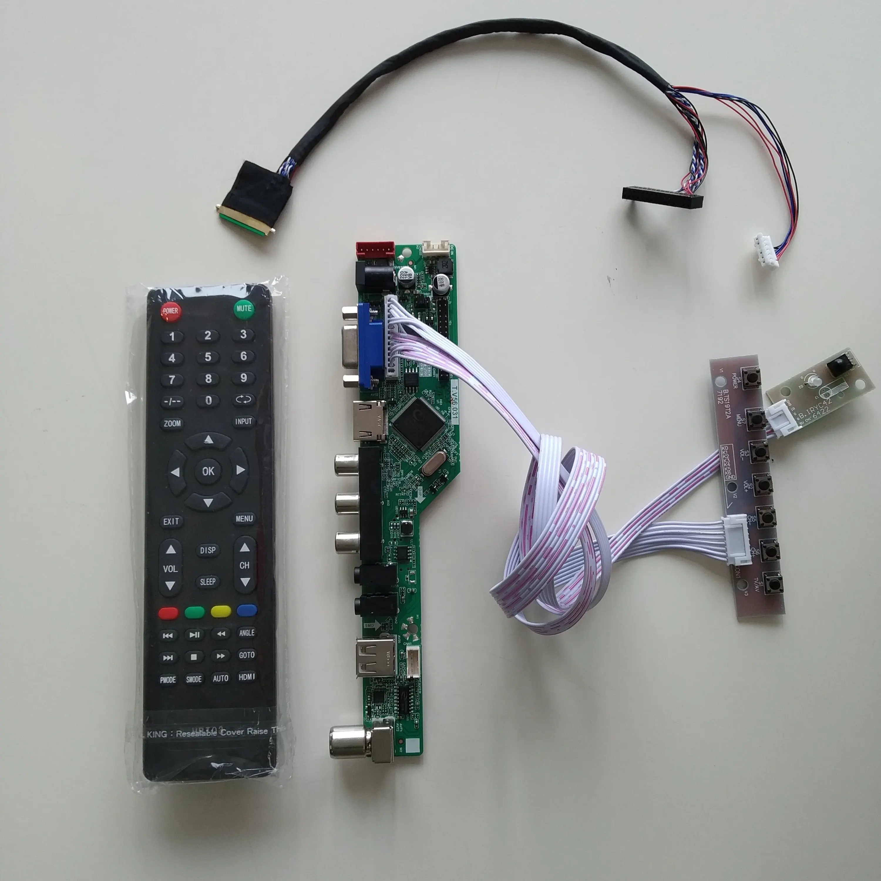 

AV LCD LED TV HDMI-compatible USB VGA AUDIO card Controller driver Board display For 14.0" B140XTN02.5 1366X768 monitor cable