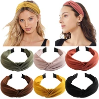 1pcs headbands for women hair accessories solid hair bands for girls fashion headwear knotted yoga head band hair bows band