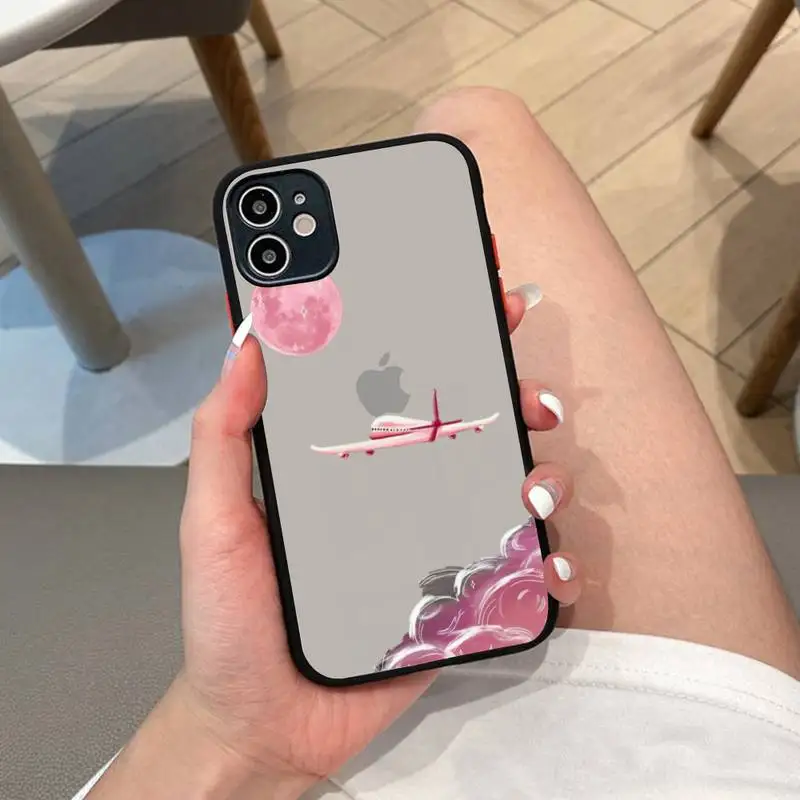

Aircraft Airplane fly travel in the Sky Phone Case For iphone 13 12 mini 11 Pro Max X XS Max XR 7 8 6Plus Translucent Matte Case