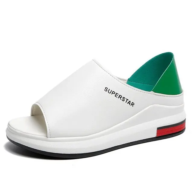 

Ake Sia NEW Summer Lady Women Fashion Mujer Peep Toe Thick Soled Wedge Flat Platform Slippers Loafers Casual Sandals Shoes A344