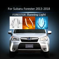 car 2pcs for subaru forester 2013 2014 2015 2016 2017 2018 car led drl daytime running lights daylight turn signal lamp