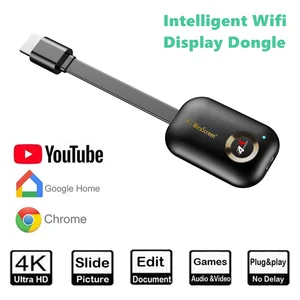 4k ultra wifi wireless display dongle tv stick for chromecast tv stick media video streamer hd for miracast airplay youtube free global shipping