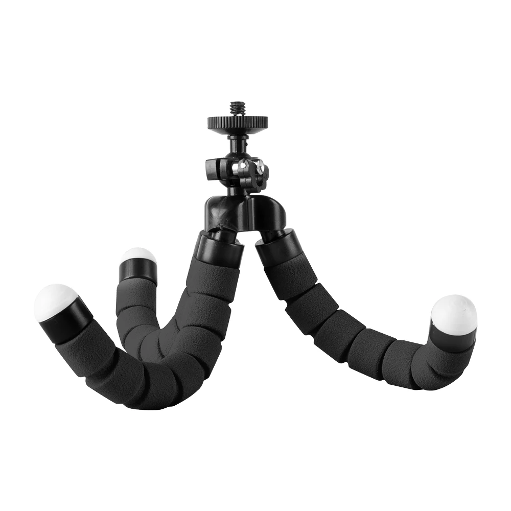 black Yizhestudio Мини штативы Гибкая Губка Осьминог штатив для Gopro камера Настольный Штатив для iPhone samsung смартфон клип - Цвет: black