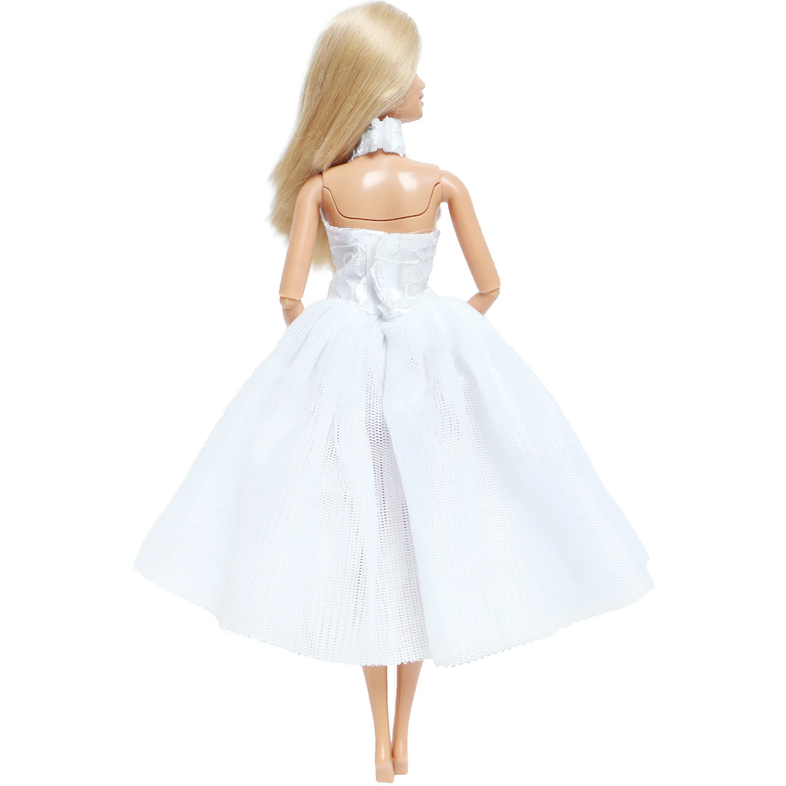 Модный 1 комплект белое Кукольное платье многослойное аксессуары для куклы Барби
