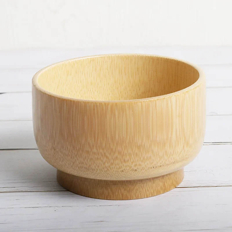 Деревянные чаши Бамбуковая деревянная чаша для домашнего использования